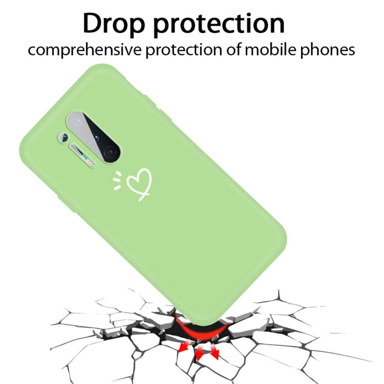 For OnePlus 8 Pro Three Dots Love-heart Pattern Frosted TPU Protective Case