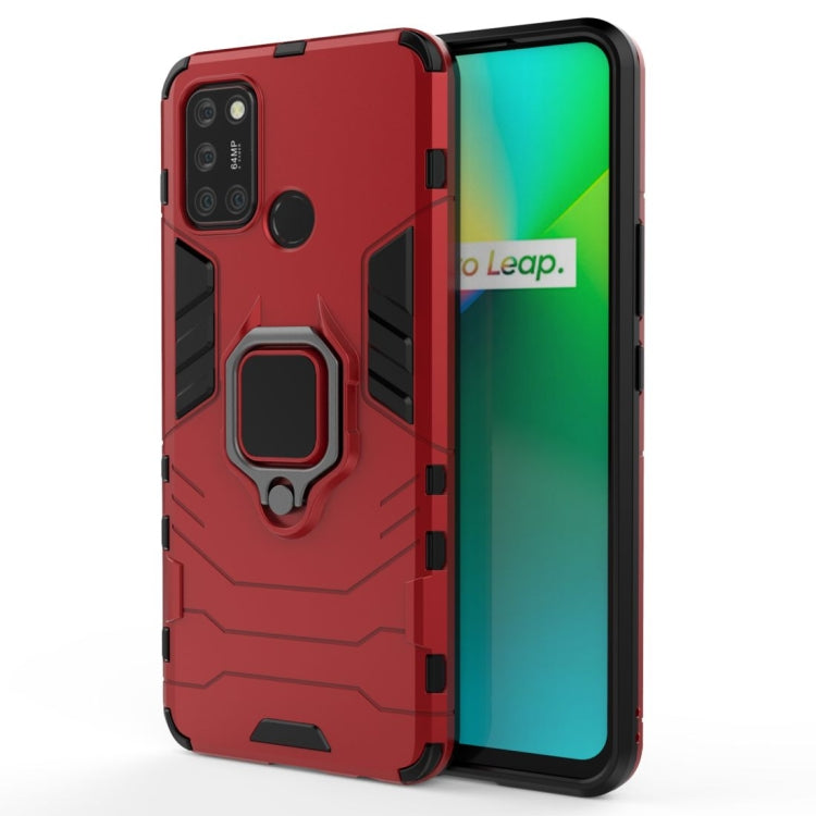 For OPPO Realme 7i Shockproof PC + TPU Protective Case with Magnetic Ring Holder