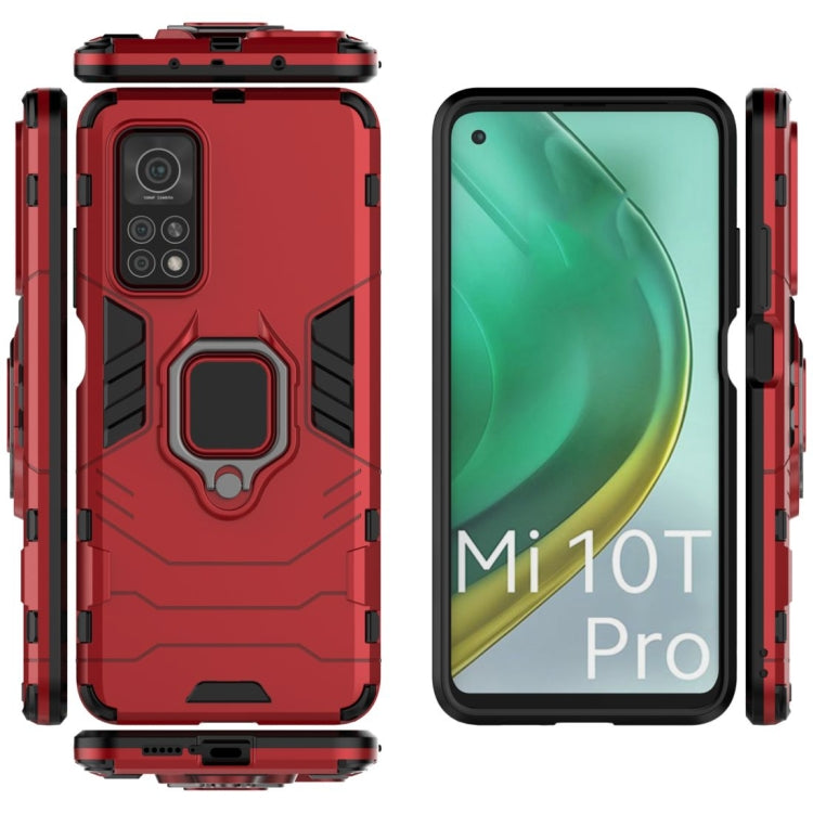 For Xiaomi Mi 10T Pro 5G Shockproof PC + TPU Protective Case with Magnetic Ring Holder