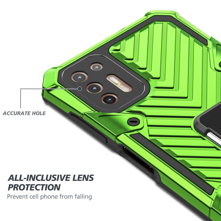 For Motorola Moto G9 Plus Cool Armor PC + TPU Shockproof Case with 360 Degree Rotation Ring Holder