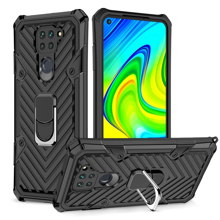 For Xiaomi Redmi Note 9 Cool Armor PC + TPU Shockproof Case with 360 Degree Rotation Ring Holder