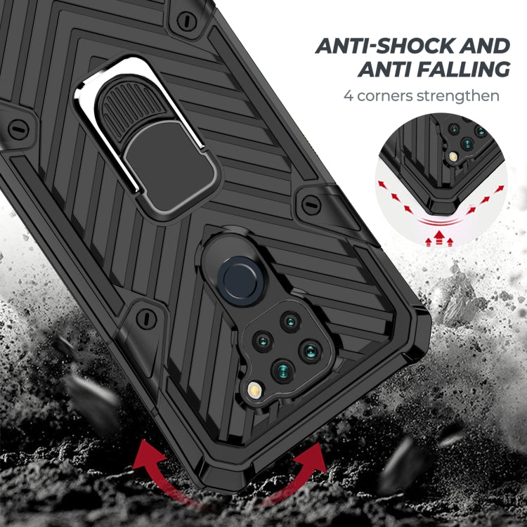 For Xiaomi Redmi Note 9 Cool Armor PC + TPU Shockproof Case with 360 Degree Rotation Ring Holder