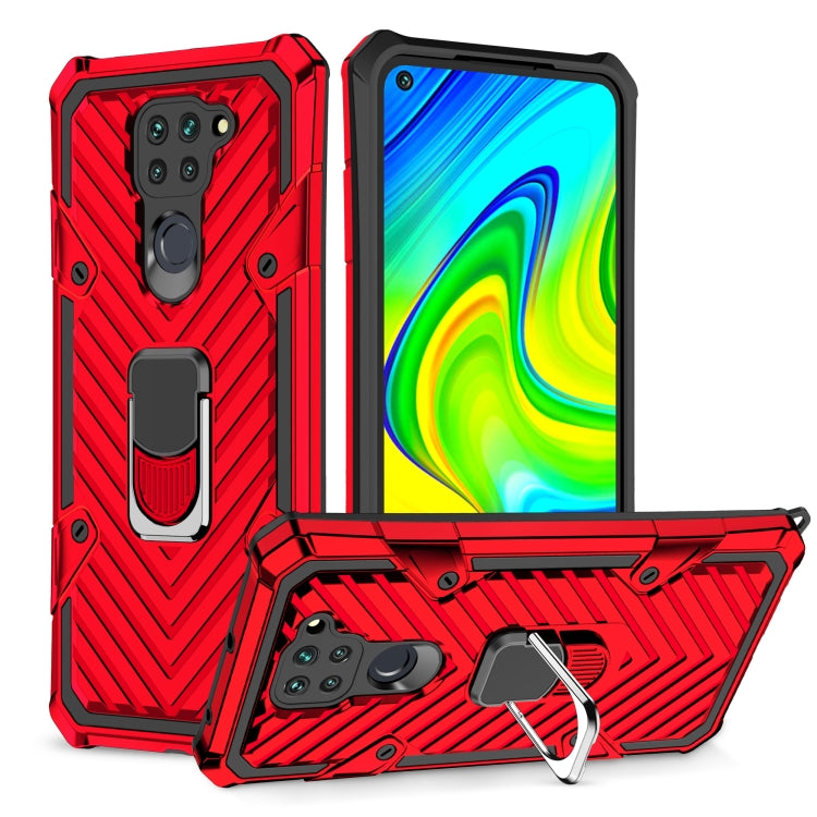 For Xiaomi Redmi Note 9 Cool Armor PC + TPU Shockproof Case with 360 Degree Rotation Ring Holder