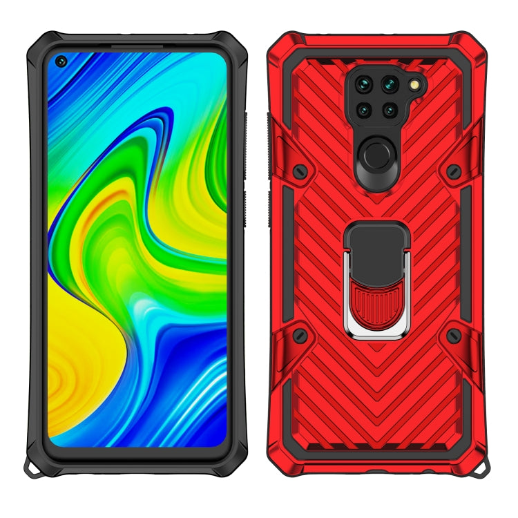 For Xiaomi Redmi Note 9 Cool Armor PC + TPU Shockproof Case with 360 Degree Rotation Ring Holder