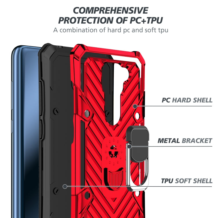 For Xiaomi Redmi Note 9 Cool Armor PC + TPU Shockproof Case with 360 Degree Rotation Ring Holder