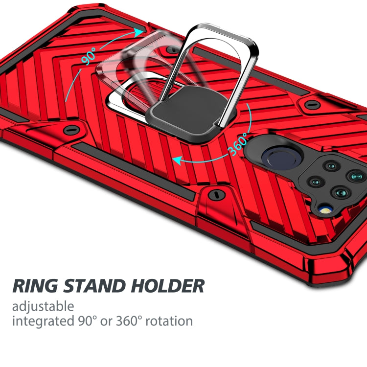 For Xiaomi Redmi Note 9 Cool Armor PC + TPU Shockproof Case with 360 Degree Rotation Ring Holder