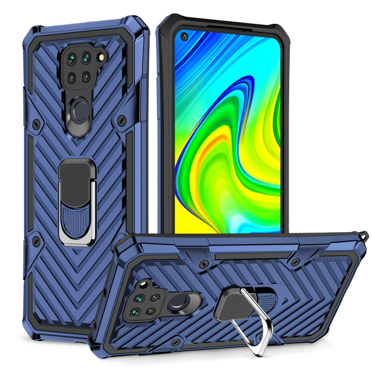 For Xiaomi Redmi Note 9 Cool Armor PC + TPU Shockproof Case with 360 Degree Rotation Ring Holder