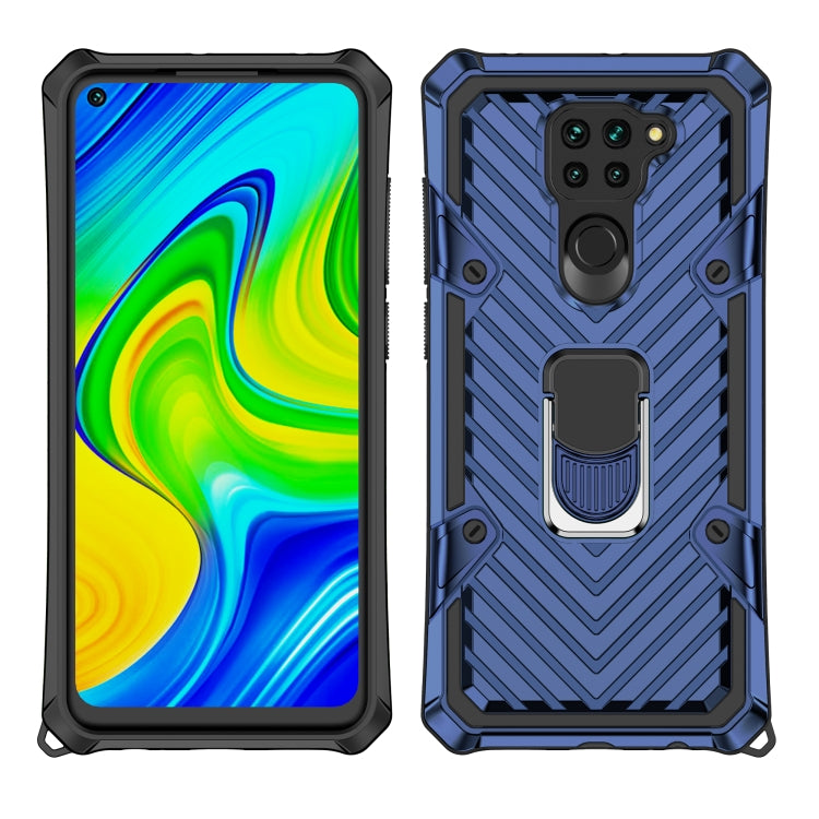 For Xiaomi Redmi Note 9 Cool Armor PC + TPU Shockproof Case with 360 Degree Rotation Ring Holder