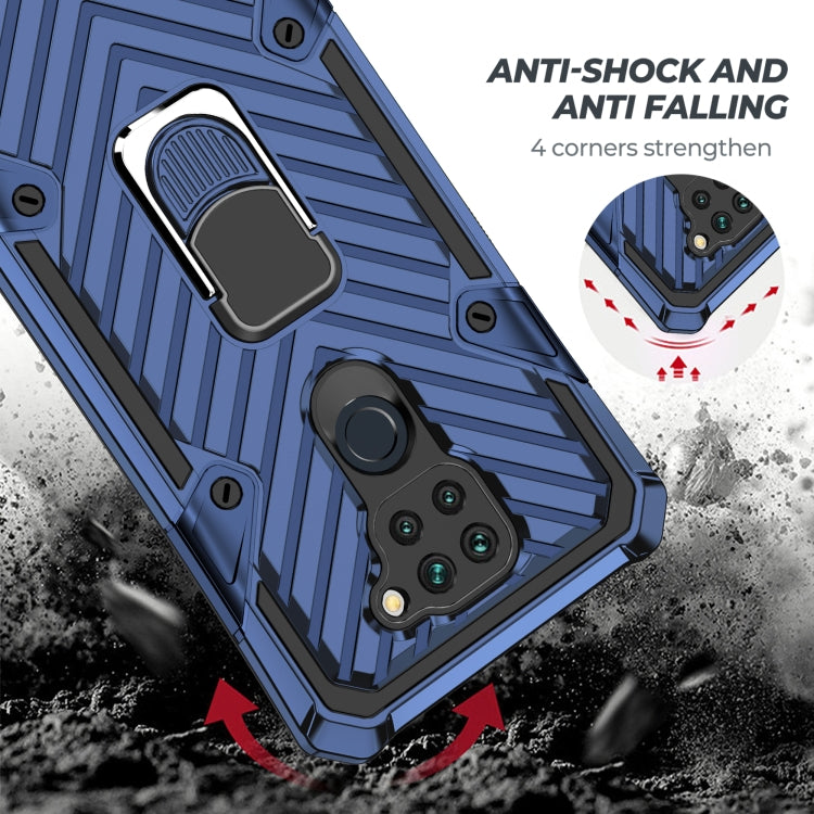 For Xiaomi Redmi Note 9 Cool Armor PC + TPU Shockproof Case with 360 Degree Rotation Ring Holder
