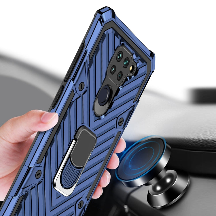 For Xiaomi Redmi Note 9 Cool Armor PC + TPU Shockproof Case with 360 Degree Rotation Ring Holder