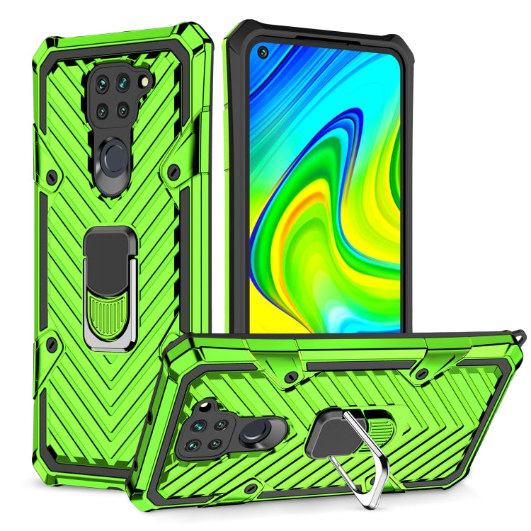 For Xiaomi Redmi Note 9 Cool Armor PC + TPU Shockproof Case with 360 Degree Rotation Ring Holder