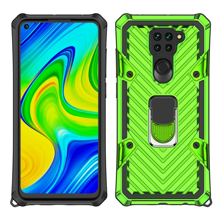 For Xiaomi Redmi Note 9 Cool Armor PC + TPU Shockproof Case with 360 Degree Rotation Ring Holder
