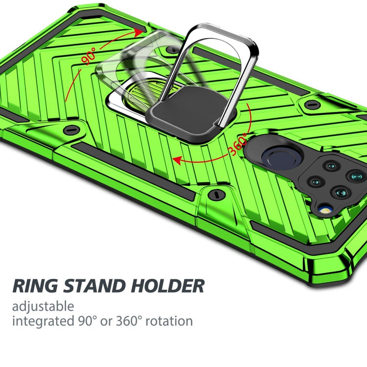 For Xiaomi Redmi Note 9 Cool Armor PC + TPU Shockproof Case with 360 Degree Rotation Ring Holder