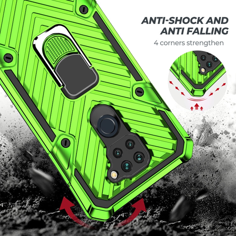 For Xiaomi Redmi Note 9 Cool Armor PC + TPU Shockproof Case with 360 Degree Rotation Ring Holder