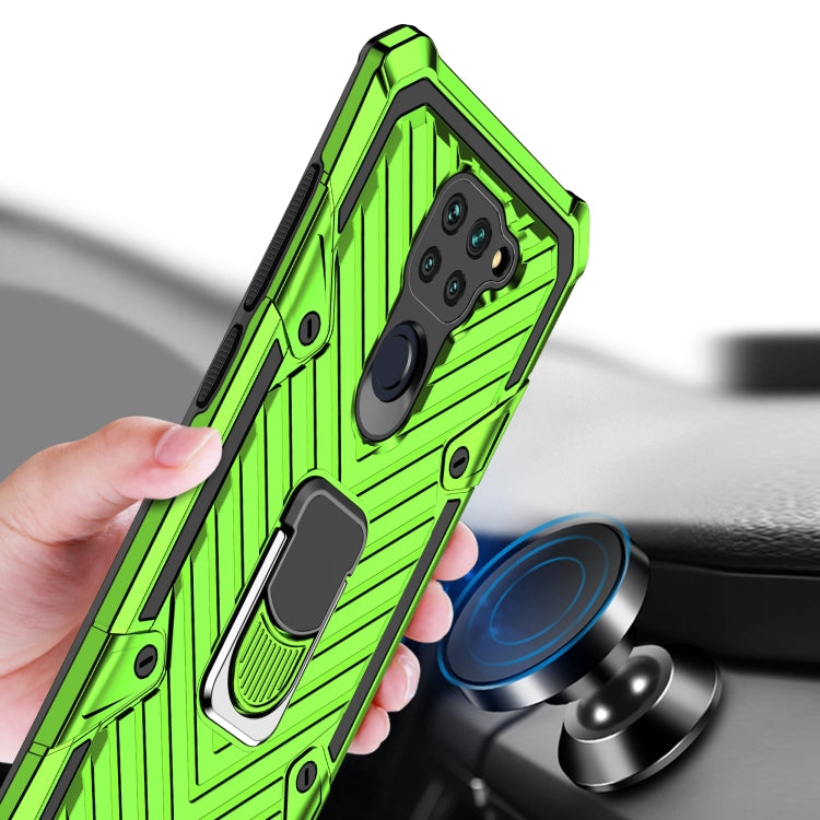 For Xiaomi Redmi Note 9 Cool Armor PC + TPU Shockproof Case with 360 Degree Rotation Ring Holder