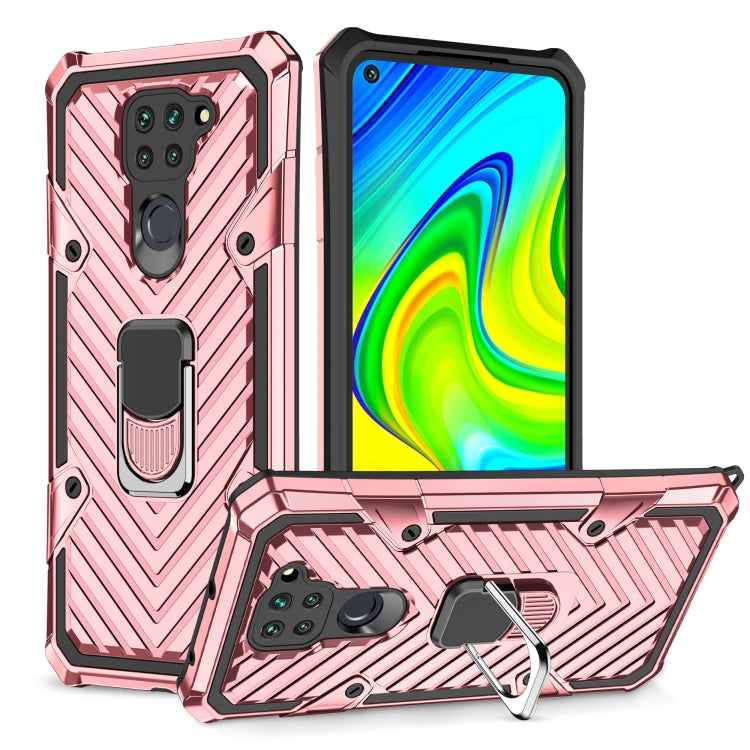 For Xiaomi Redmi Note 9 Cool Armor PC + TPU Shockproof Case with 360 Degree Rotation Ring Holder