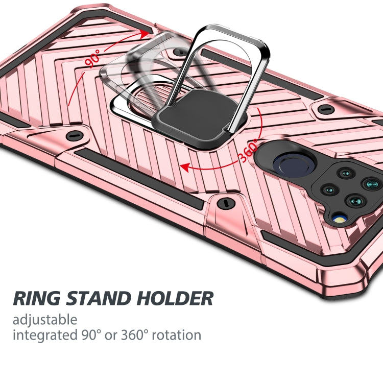 For Xiaomi Redmi Note 9 Cool Armor PC + TPU Shockproof Case with 360 Degree Rotation Ring Holder