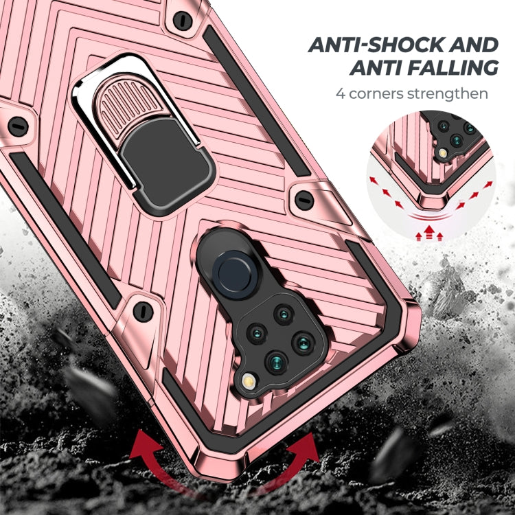 For Xiaomi Redmi Note 9 Cool Armor PC + TPU Shockproof Case with 360 Degree Rotation Ring Holder