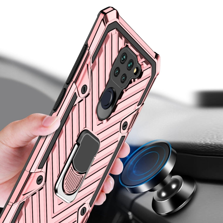 For Xiaomi Redmi Note 9 Cool Armor PC + TPU Shockproof Case with 360 Degree Rotation Ring Holder
