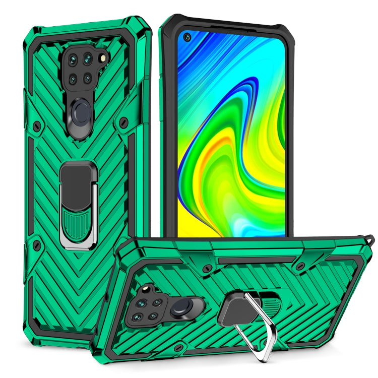 For Xiaomi Redmi Note 9 Cool Armor PC + TPU Shockproof Case with 360 Degree Rotation Ring Holder