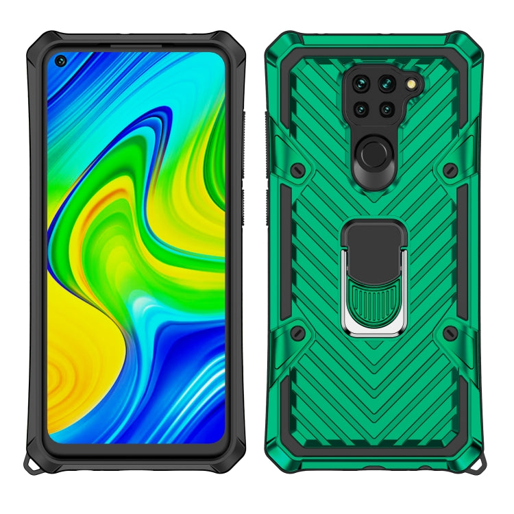 For Xiaomi Redmi Note 9 Cool Armor PC + TPU Shockproof Case with 360 Degree Rotation Ring Holder