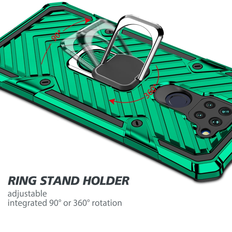 For Xiaomi Redmi Note 9 Cool Armor PC + TPU Shockproof Case with 360 Degree Rotation Ring Holder