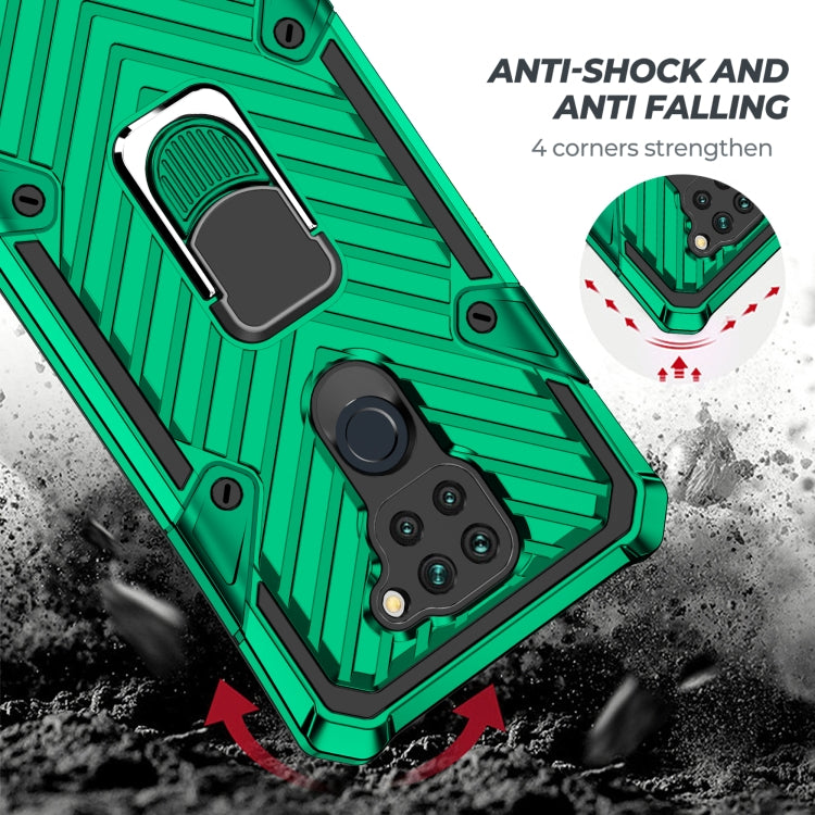 For Xiaomi Redmi Note 9 Cool Armor PC + TPU Shockproof Case with 360 Degree Rotation Ring Holder