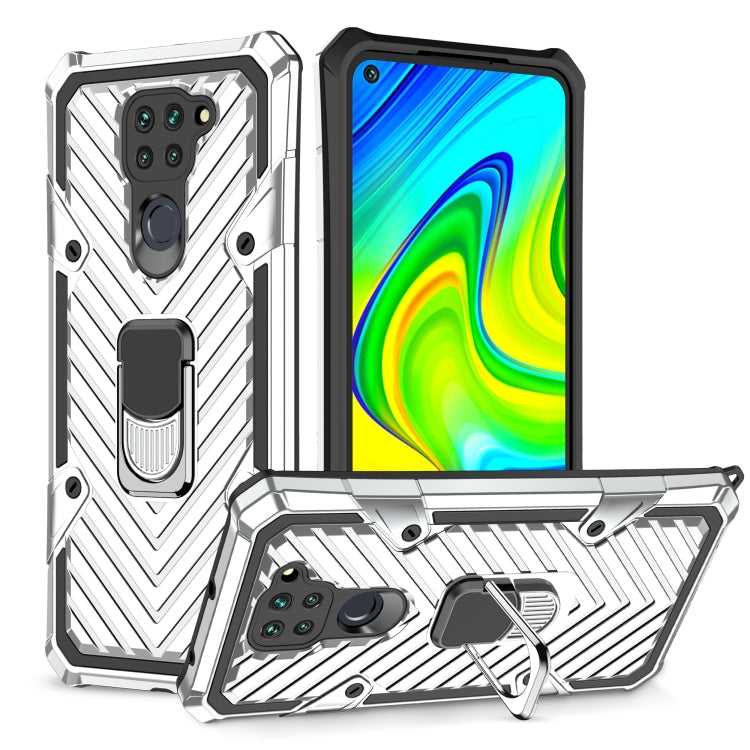 For Xiaomi Redmi Note 9 Cool Armor PC + TPU Shockproof Case with 360 Degree Rotation Ring Holder