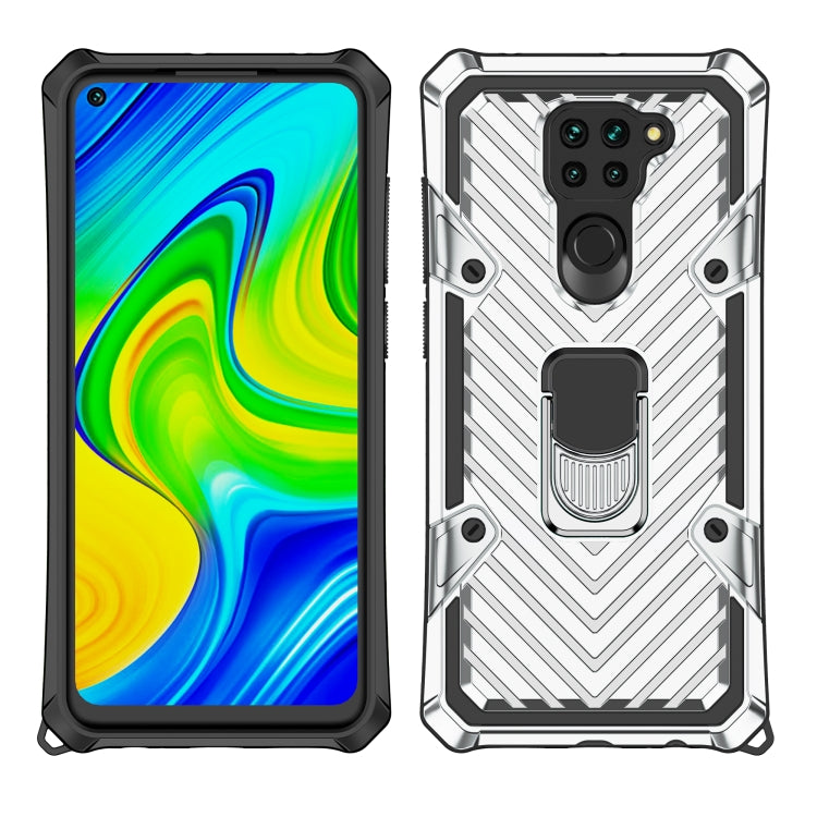 For Xiaomi Redmi Note 9 Cool Armor PC + TPU Shockproof Case with 360 Degree Rotation Ring Holder