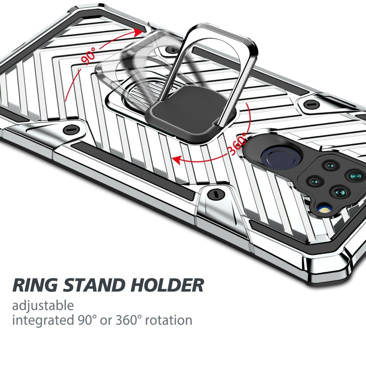 For Xiaomi Redmi Note 9 Cool Armor PC + TPU Shockproof Case with 360 Degree Rotation Ring Holder