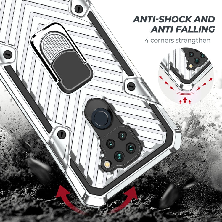 For Xiaomi Redmi Note 9 Cool Armor PC + TPU Shockproof Case with 360 Degree Rotation Ring Holder