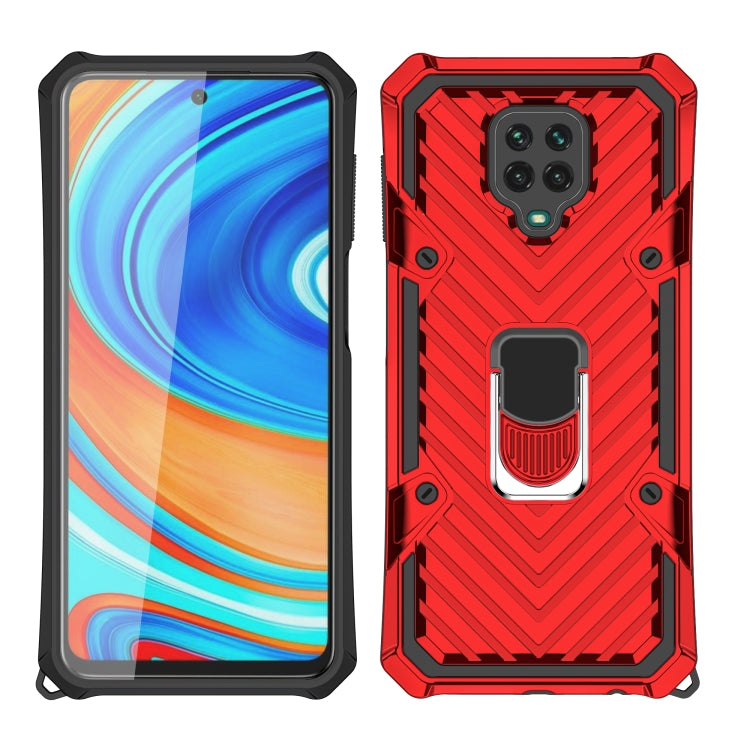 For Xiaomi Redmi Note 9S Cool Armor PC + TPU Shockproof Case with 360 Degree Rotation Ring Holder