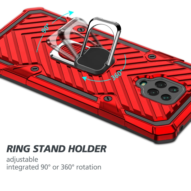 For Xiaomi Redmi Note 9S Cool Armor PC + TPU Shockproof Case with 360 Degree Rotation Ring Holder