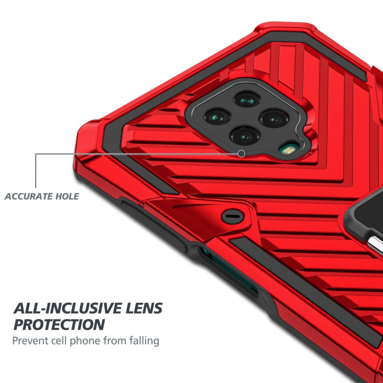 For Xiaomi Redmi Note 9S Cool Armor PC + TPU Shockproof Case with 360 Degree Rotation Ring Holder