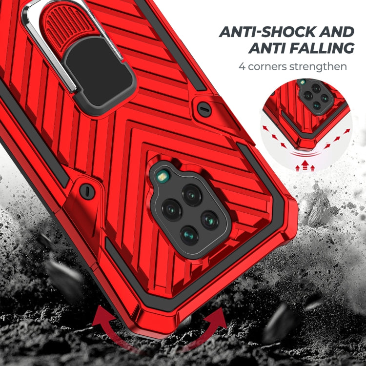 For Xiaomi Redmi Note 9S Cool Armor PC + TPU Shockproof Case with 360 Degree Rotation Ring Holder
