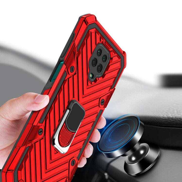 For Xiaomi Redmi Note 9S Cool Armor PC + TPU Shockproof Case with 360 Degree Rotation Ring Holder