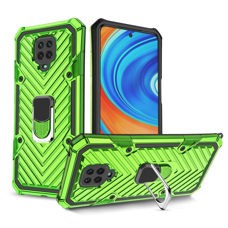 For Xiaomi Redmi Note 9S Cool Armor PC + TPU Shockproof Case with 360 Degree Rotation Ring Holder