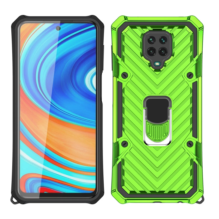 For Xiaomi Redmi Note 9S Cool Armor PC + TPU Shockproof Case with 360 Degree Rotation Ring Holder