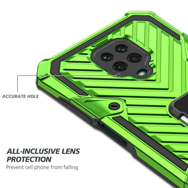 For Xiaomi Redmi Note 9S Cool Armor PC + TPU Shockproof Case with 360 Degree Rotation Ring Holder