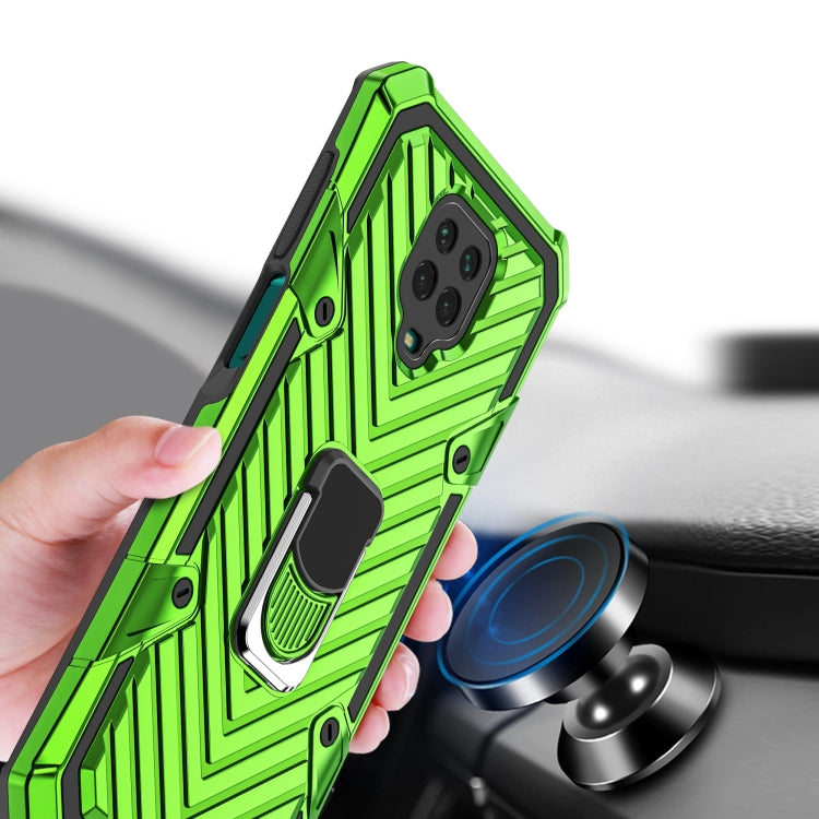 For Xiaomi Redmi Note 9S Cool Armor PC + TPU Shockproof Case with 360 Degree Rotation Ring Holder