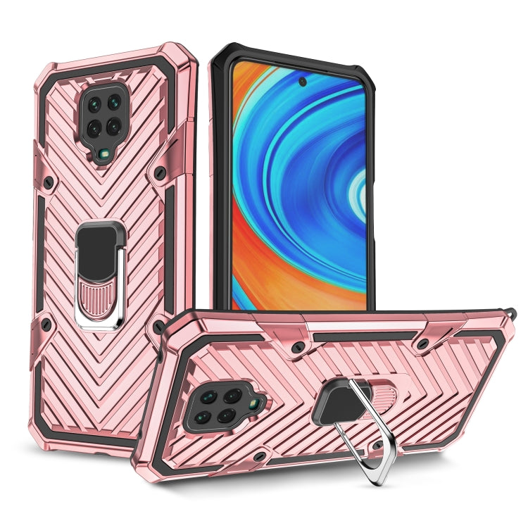 For Xiaomi Redmi Note 9S Cool Armor PC + TPU Shockproof Case with 360 Degree Rotation Ring Holder