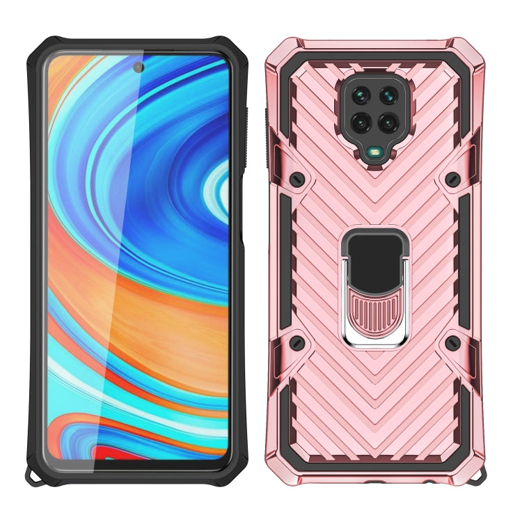 For Xiaomi Redmi Note 9S Cool Armor PC + TPU Shockproof Case with 360 Degree Rotation Ring Holder