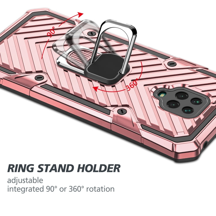 For Xiaomi Redmi Note 9S Cool Armor PC + TPU Shockproof Case with 360 Degree Rotation Ring Holder