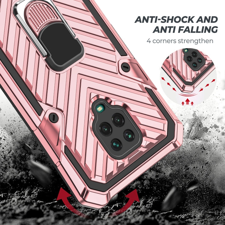 For Xiaomi Redmi Note 9S Cool Armor PC + TPU Shockproof Case with 360 Degree Rotation Ring Holder