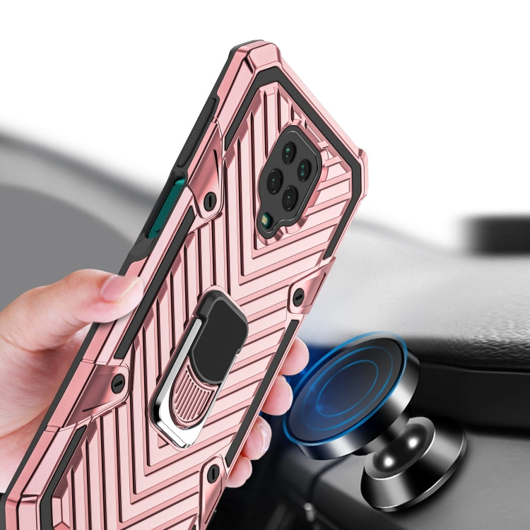 For Xiaomi Redmi Note 9S Cool Armor PC + TPU Shockproof Case with 360 Degree Rotation Ring Holder