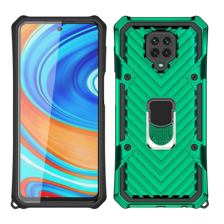For Xiaomi Redmi Note 9S Cool Armor PC + TPU Shockproof Case with 360 Degree Rotation Ring Holder