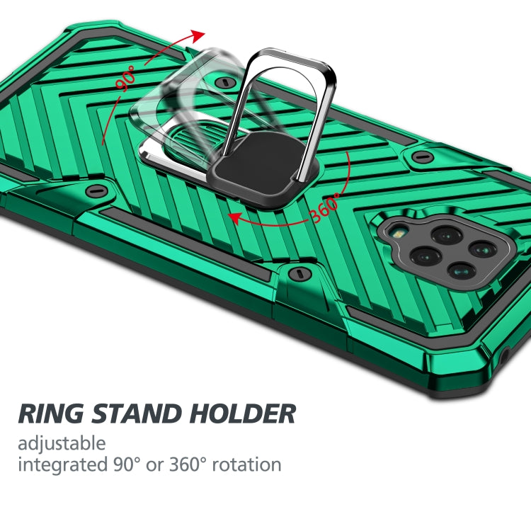 For Xiaomi Redmi Note 9S Cool Armor PC + TPU Shockproof Case with 360 Degree Rotation Ring Holder