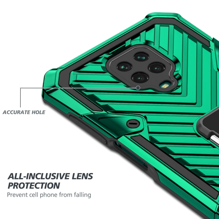 For Xiaomi Redmi Note 9S Cool Armor PC + TPU Shockproof Case with 360 Degree Rotation Ring Holder