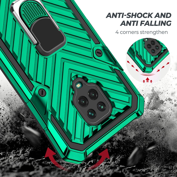For Xiaomi Redmi Note 9S Cool Armor PC + TPU Shockproof Case with 360 Degree Rotation Ring Holder