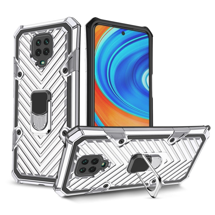 For Xiaomi Redmi Note 9S Cool Armor PC + TPU Shockproof Case with 360 Degree Rotation Ring Holder